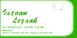 istvan lezsak business card