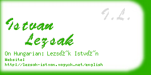 istvan lezsak business card